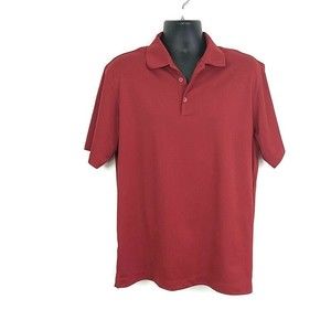Nike Golf Mens sz L Polo T Shirt Dri Fit Tour Performance Red Short Sleeve